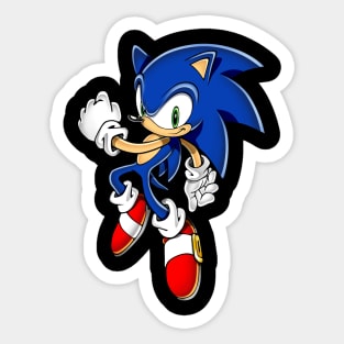 hedgehog blue fast friend Sticker